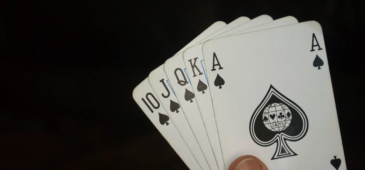Kortbord för baccarat på ett casino